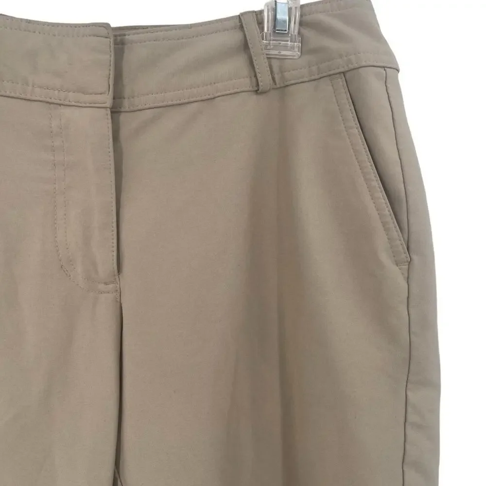 Women’s Pebble Beach Performance light blue flat front Bermuda shorts size 10